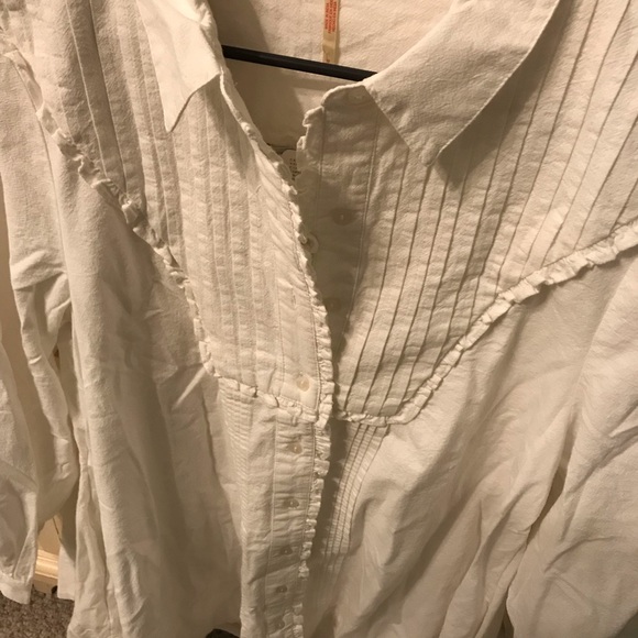 NWT Free People Cherry Buttondown Ruffled Mini Dress - Picture 5 of 6